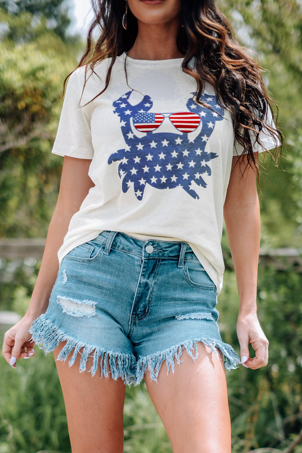 American Flag Crab Tee