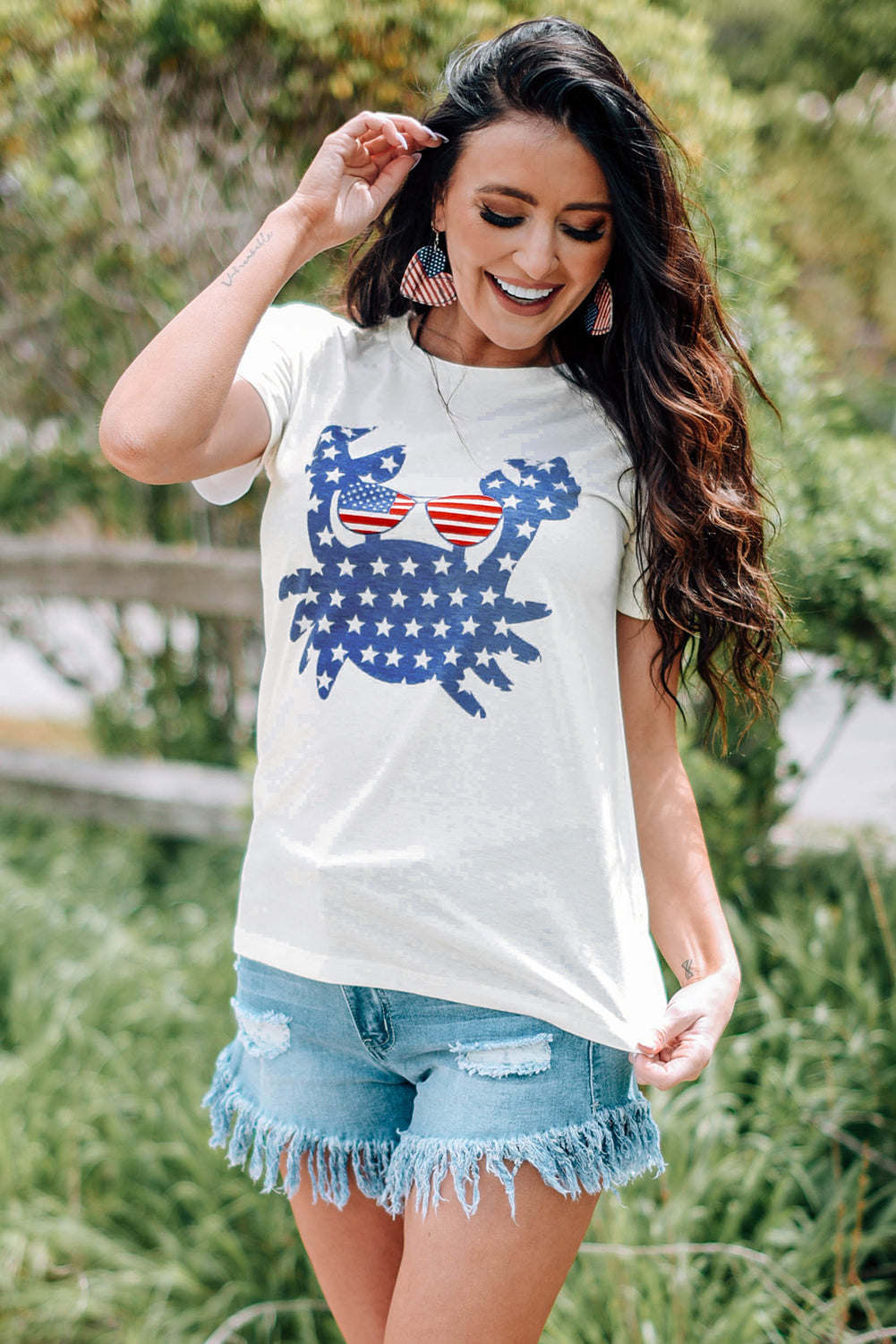 American Flag Crab Tee
