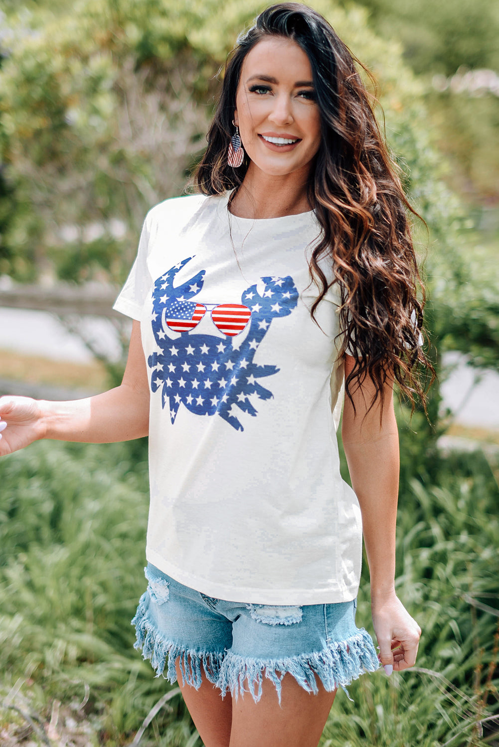 American Flag Crab Tee