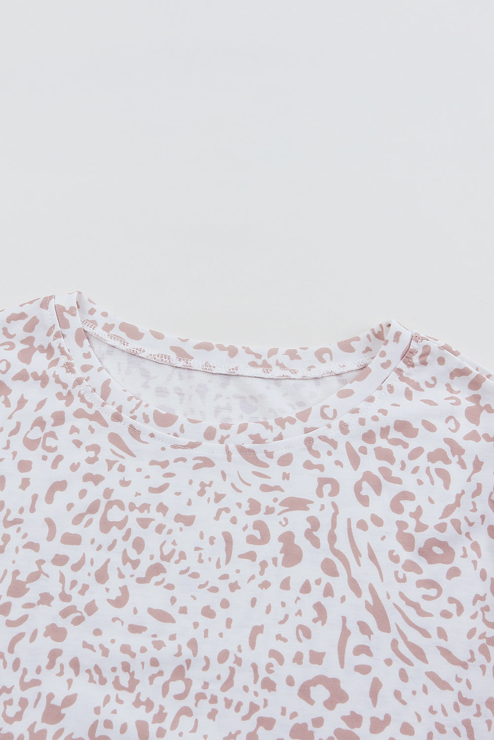 Cream Leopard Print Lounge Set