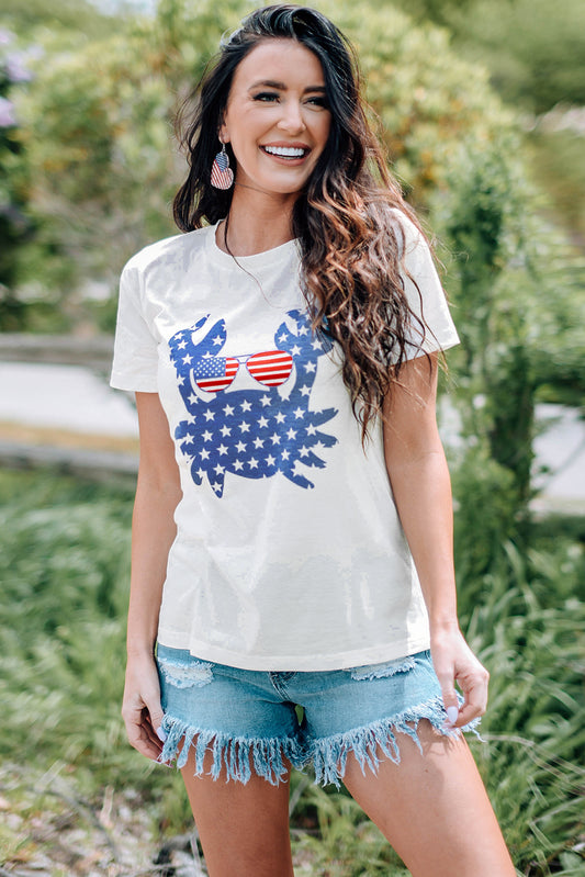 American Flag Crab Tee